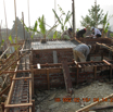 Top of the foundation and cement covers for cement belt