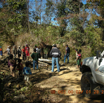 Local people helped us to make passable log bridge